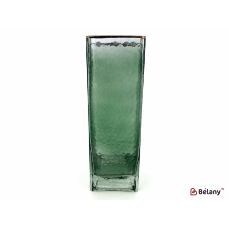 Ваза для цветов "Ice figure" изумрудный 10х30см