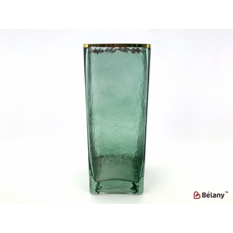 Ваза для цветов "Ice figure" изумрудный 8х20см
