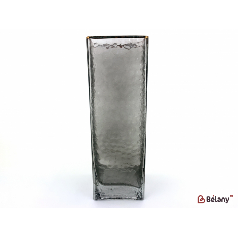 Ваза для цветов "Ice figure" пепельный 10х30см