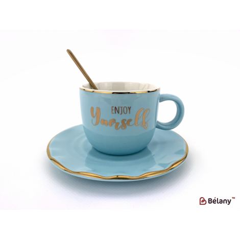 Керамическая чашка "Dzen" голубая