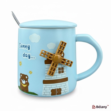 Керамическая чашка "Holland mill" голубая