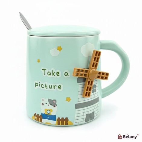 Керамическая чашка "Holland mill" небесная