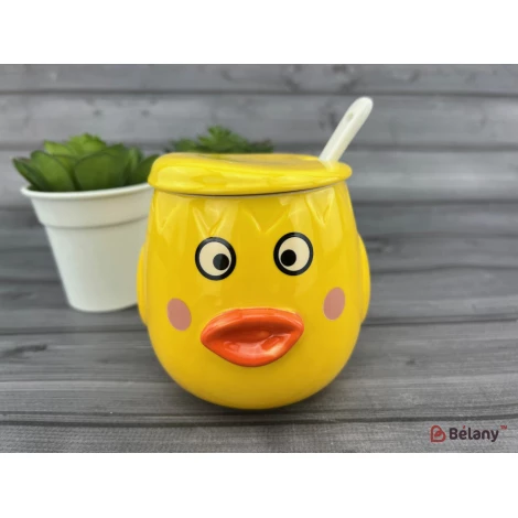 Керамічна чашка "Ducky Face" жовта