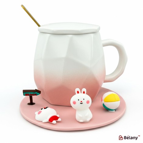 Керамічна чашка "Summer Time" рожева