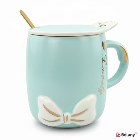 Керамічна чашка "Beauty Ribbon" аквамарин