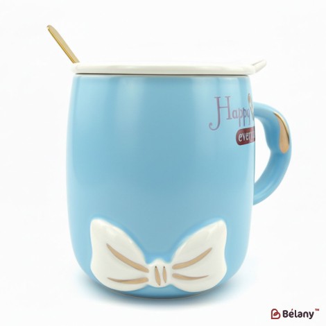Керамическая чашка "Beauty Ribbon" голубая