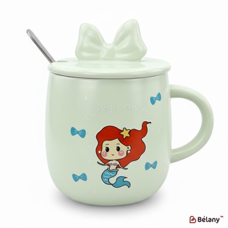 Керамическая чашка "Princess" мятная