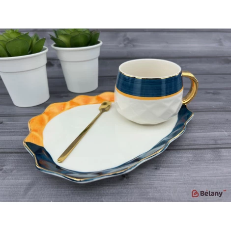 Керамічна чашка із блюдцем "Oyster"