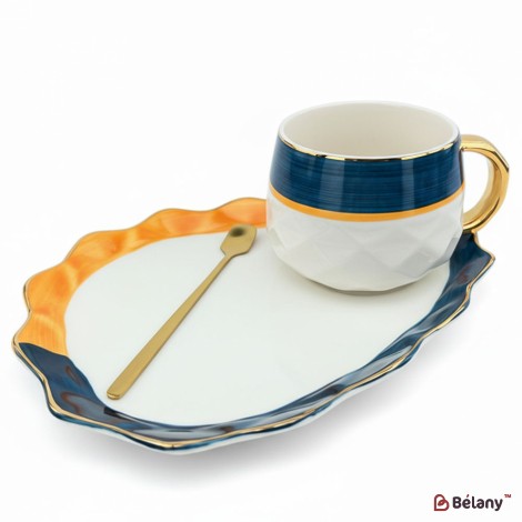 Керамічна чашка із блюдцем "Oyster"