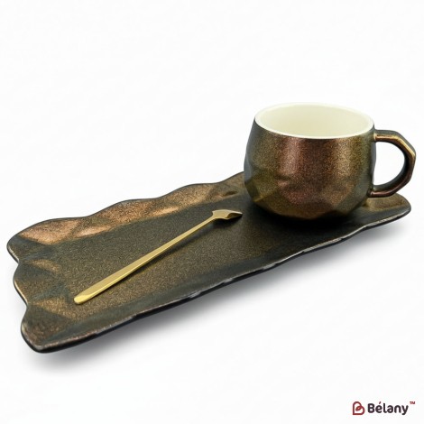 Керамическая чашка с блюдцем "Galaxy" draco