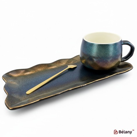 Керамическая чашка с блюдцем "Galaxy" cetus