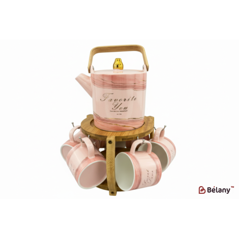 Чайный набор "Marmour" розовый