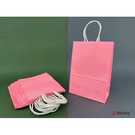 Крафтовые пакеты "Just color S" розовые