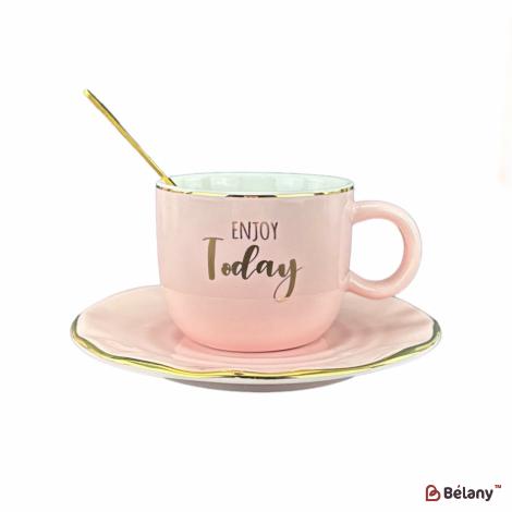Керамическая чашка "Dzen" розовая