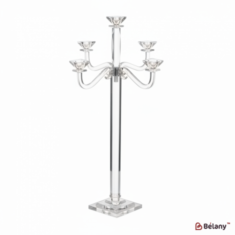 Свічник скляний "Column" на п'ять свічок