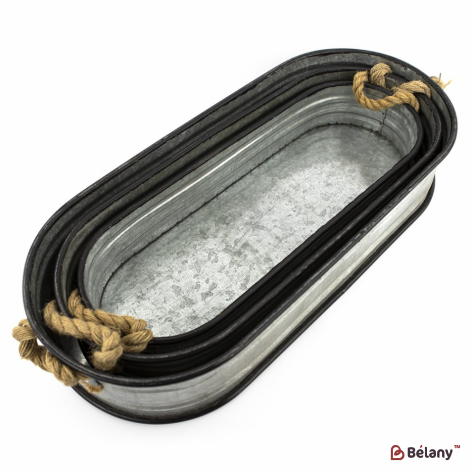 Набор металлических кашпо "Millitary"