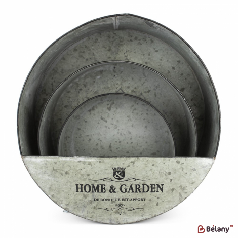 Набір металевих кашпо "HOME GARDEN" 3 шт.