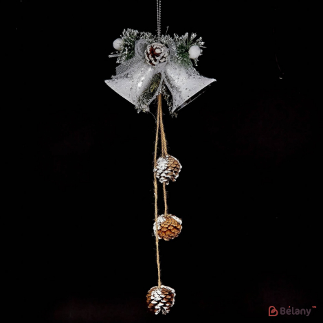 Новорічний декор "Сніговик у смугастій шапці"