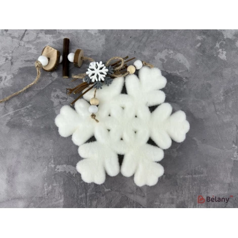 Подвесная снежинка "Snowflake" белая