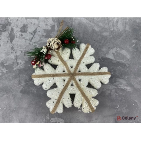 Підвісна сніжинка "Snowflake" біла