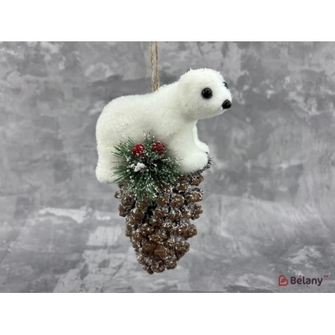 Подвесной мишка на шишке "On a cone"