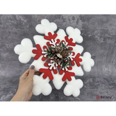 Підвісна сніжинка "Snowflake" біла