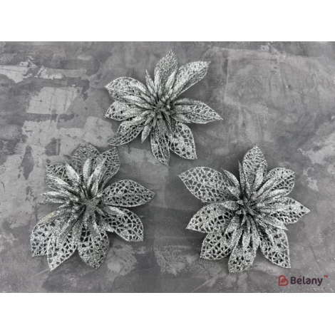 Новогодний декор "Flower" серебро