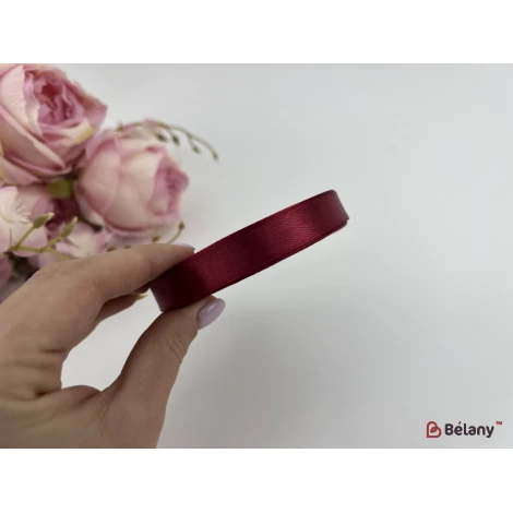 Атласна стрічка "Slender" burgundy - Фото
