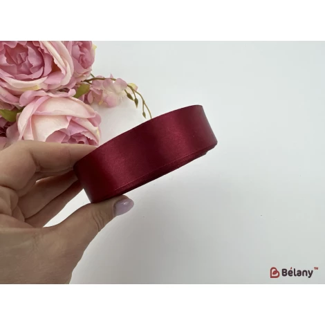 Атласна стрічка "Usual" burgundy - Фото