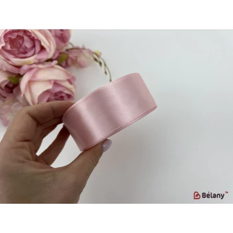 Атласна стрічка "Broad" Baby pink - Фото