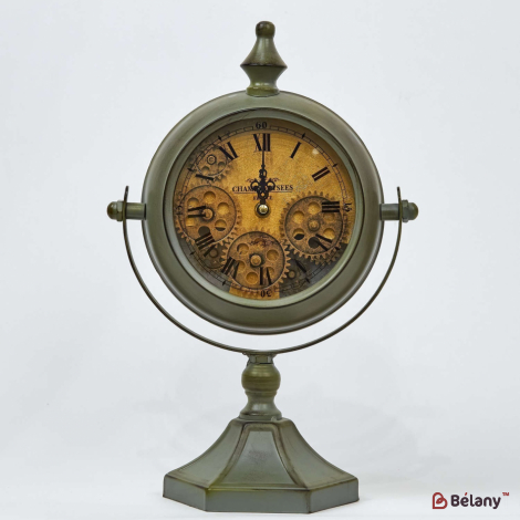 Декоративные часы "Old school" оливковые