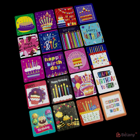 Міні-листівки "Birthday" (140 штук мікс)