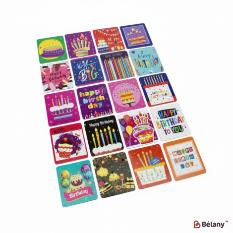 Мини-открытки "Birthday" (140 штук микс)