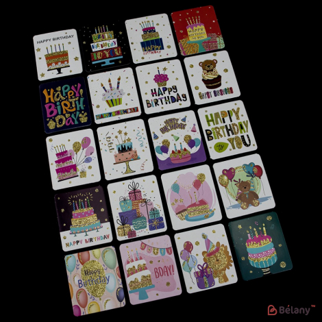 Міні-листівки "Birthday 2.0" (140 штук мікс)