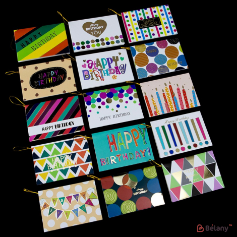 Міні-листівки "Birthday holiday" (120 штук мікс)