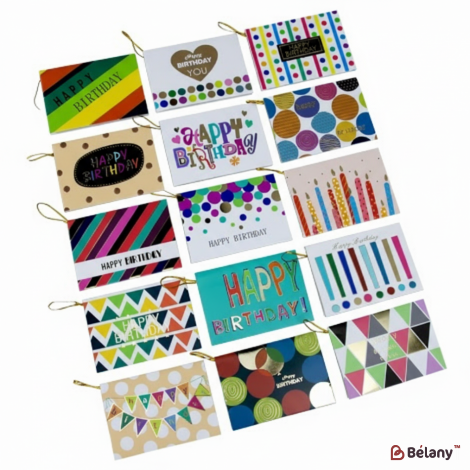 Мини-открытки "Birthday holiday" (120 штук микс)