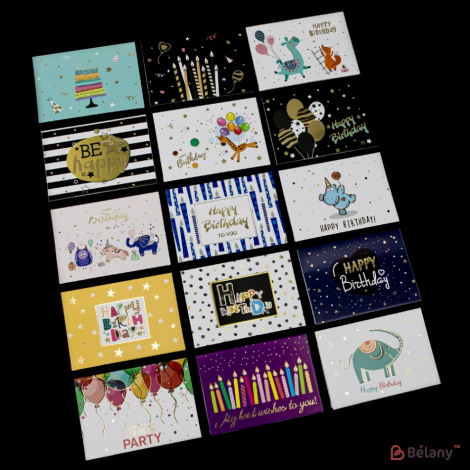 Міні-листівки "Be birthday" (120 штук мікс)