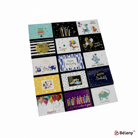 Мини-открытки "Be birthday" (120 штук микс)