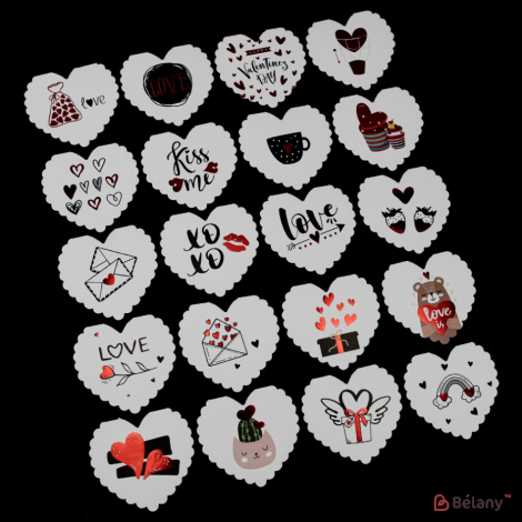 Міні-листівки "Hearts" (140 штук мікс)