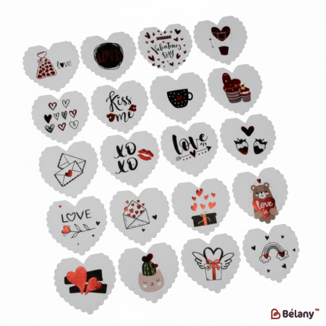 Мини-открытки "Hearts" (140 штук микс)