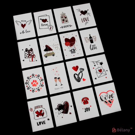 Міні-листівки "Fly hearts" (128 штук мікс)