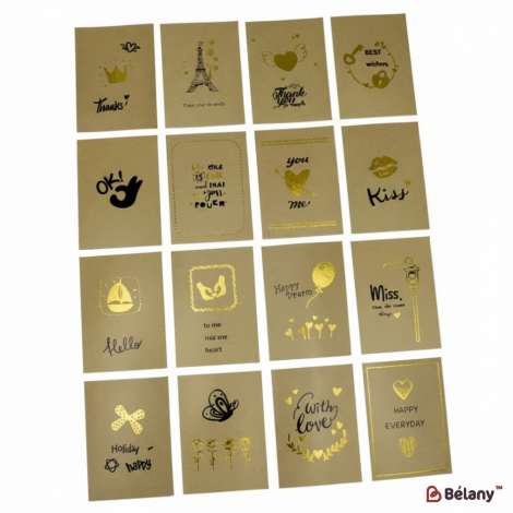 Мини-открытки "Craft gold" (128 штук микс)