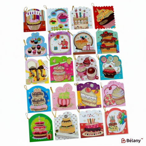 Мини-открытки "Sweet cakes" (120 штук микс)