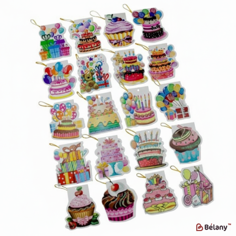 Мини-открытки "Cake and baloons" (140 штук микс)