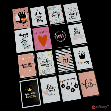 Міні-листівки "iLoveYou" (128 штук мікс)