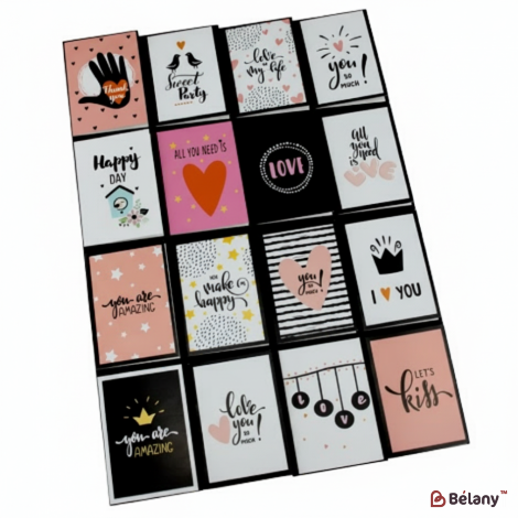 Мини-открытки "iLoveYou" (128 штук микс)