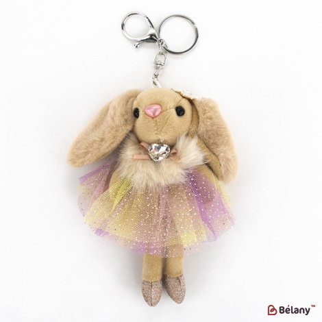 Брелок "Bunny in a skirt" бежевый