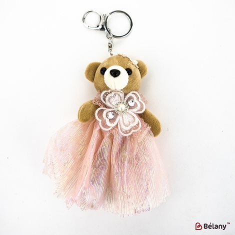 Брелок "Bear in a skirt" бежевый