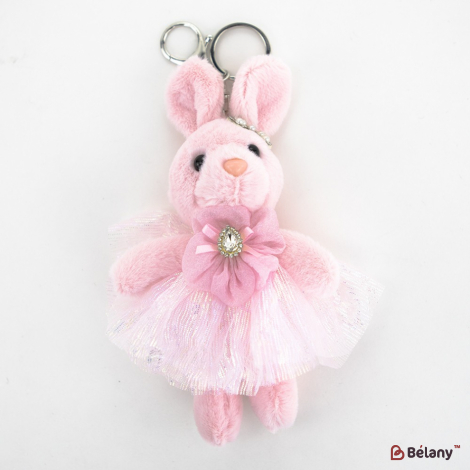 Брелок "Fluffy bunny" розовый