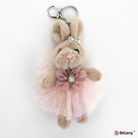 Брелок "Fluffy bunny" бежевый